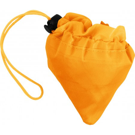 Foldable polyester (210D) shopping bag, orange