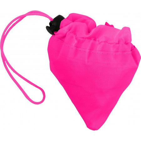 Foldable polyester (210D) shopping bag, pink