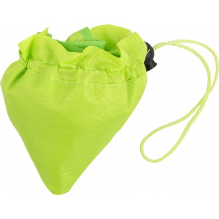 Foldable polyester (210D) shopping bag, lime