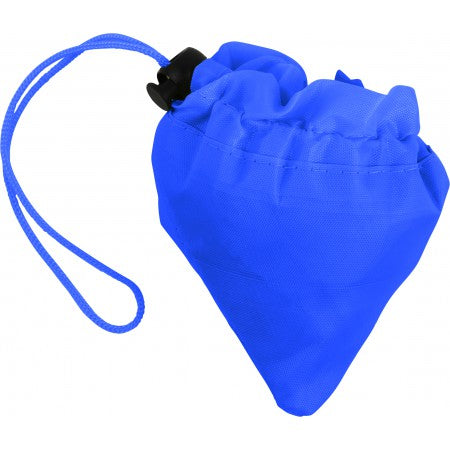 Foldable polyester (210D) shopping bag, cobalt blue
