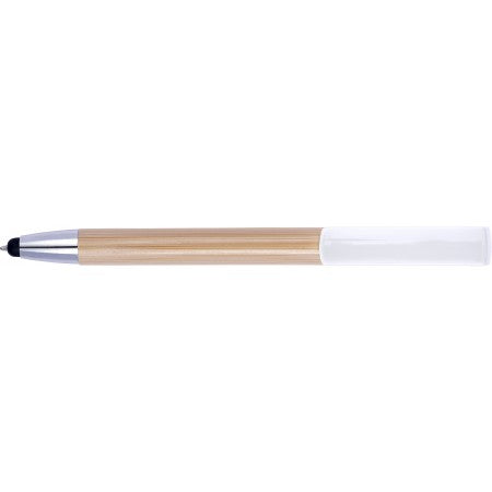 Bamboo ballpen and stylus, white