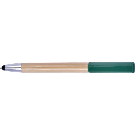 Bamboo ballpen and stylus, green