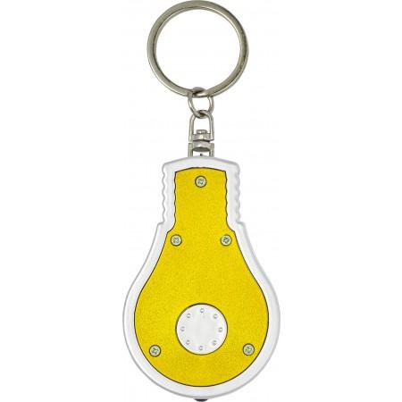 ABS bulb-shaped key holder, yellow - BRANIO