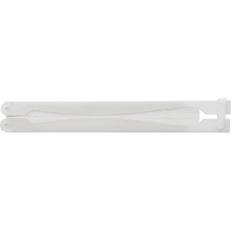 Paper hand held fan with plastic handle, white