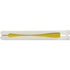 Paper hand held fan with plastic handle, yellow
