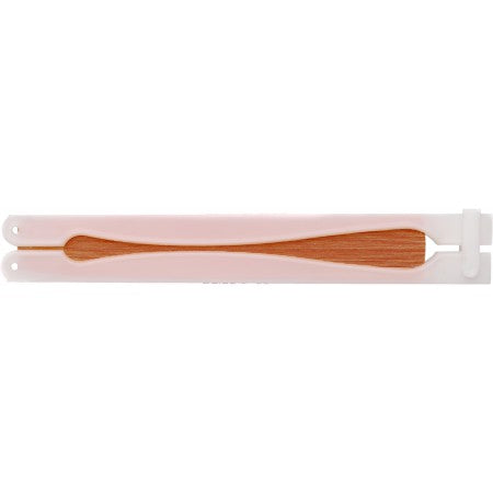 Paper hand held fan with plastic handle, orange