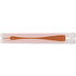 Paper hand held fan with plastic handle, orange