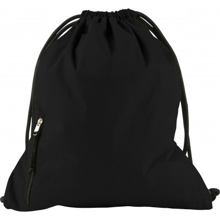 Pongee (190T) drawstring backpack, black