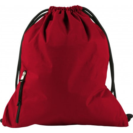 Pongee (190T) drawstring backpack, red