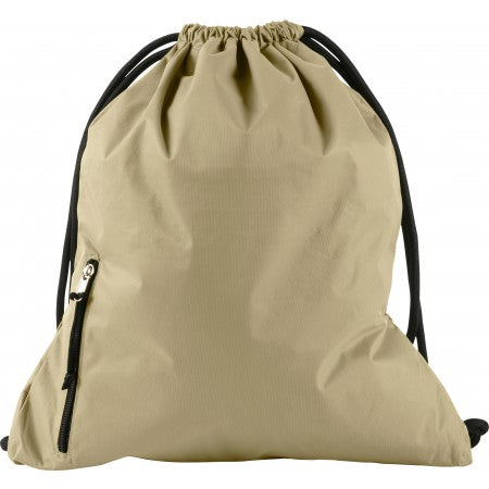 Pongee (190T) drawstring backpack, khaki