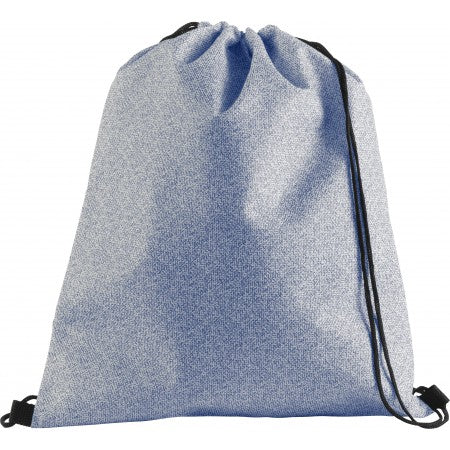 Nonwoven drawstring backpack, blue