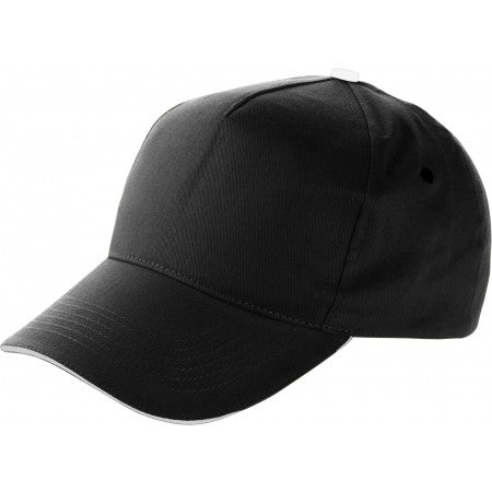 Cap with sandwich peak, black