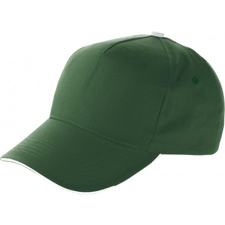 Cap with sandwich peak, green