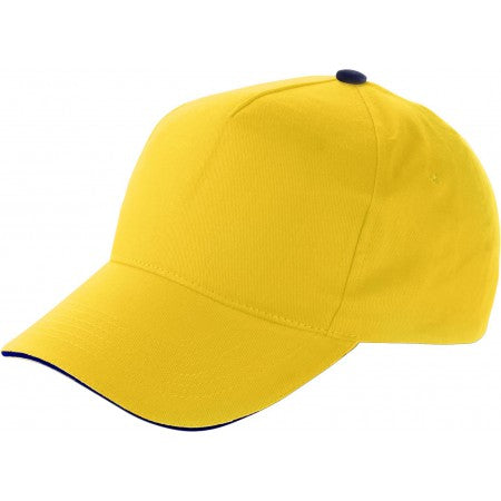 Cap with sandwich peak, yellow