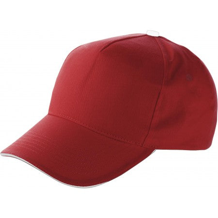 Cap with sandwich peak, red