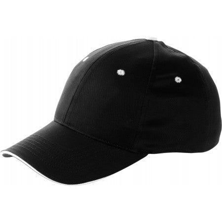 Cap with sandwich peak, black