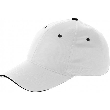 Cap with sandwich peak, white