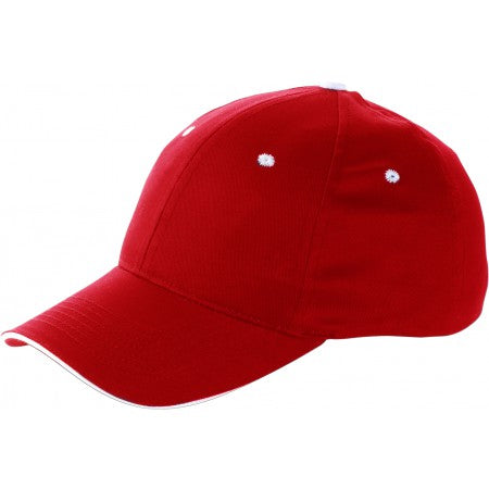 Cap with sandwich peak, red
