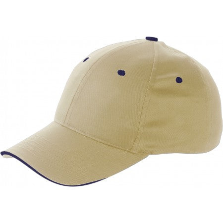 Cap with sandwich peak, khaki