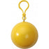 PVC poncho in a plastic ball, yellow