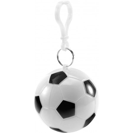 Poncho in plastic football, white