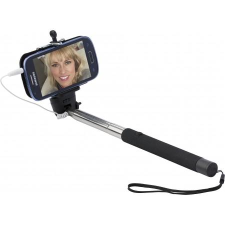 ABS telescopic selfie stick, black - BRANIO