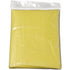Foldable translucent poncho, yellow