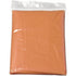Foldable translucent poncho, orange