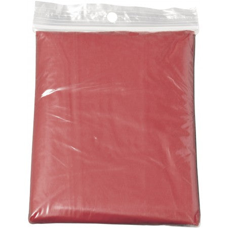 Foldable translucent poncho, red