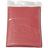 Foldable translucent poncho, red