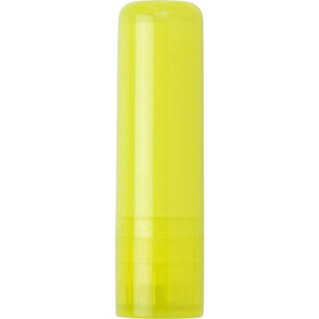 Lip balm stick with SPF 15 protection., yellow