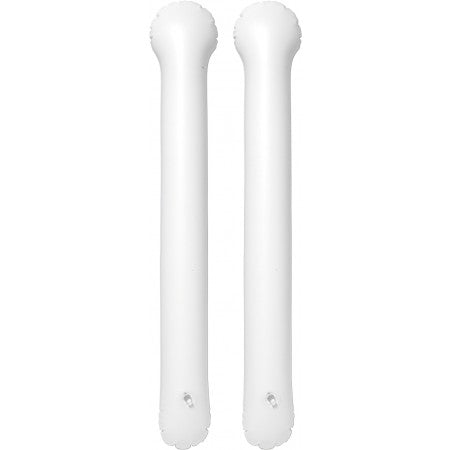 Inflatable 'bam bam' sticks, white