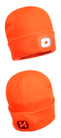 b028 Rechargeable Twin LED Beanie - BRANIO