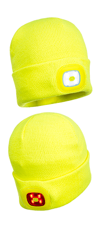 b028 Rechargeable Twin LED Beanie - BRANIO