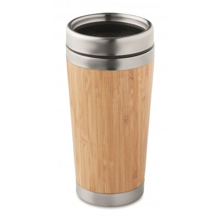 Bamboo double wall travel cup