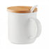 Porcelain mug with spoon