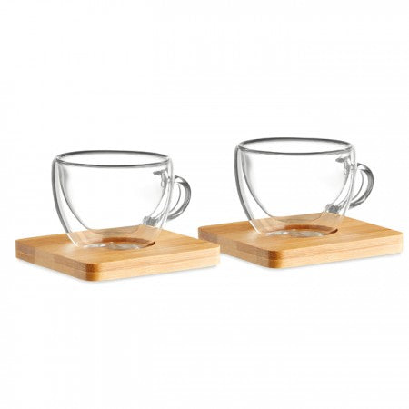 Set of 2 double wall espresso