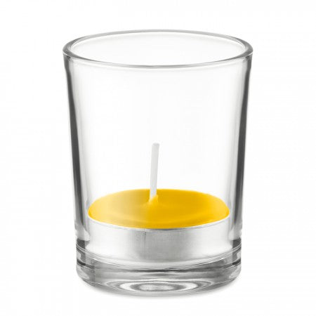 Transparent glass holder candl