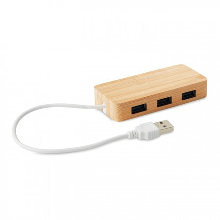 Bamboo USB 3 ports hub