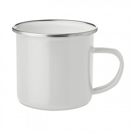 Metal mug with enamel layer