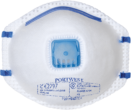 p201 P2V Respirator Valved (10 Bucati) - BRANIO