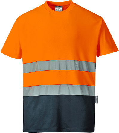 s173 2-Tone Cotton Comfort T-Shirt - BRANIO