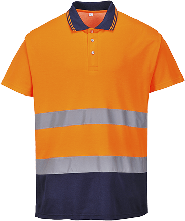 s174 2-Tone Cotton Comfort Polo - BRANIO