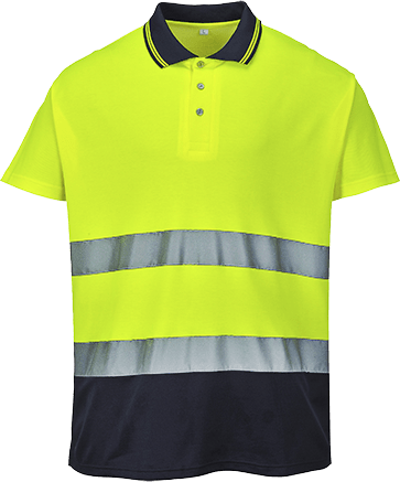 s174 2-Tone Cotton Comfort Polo - BRANIO