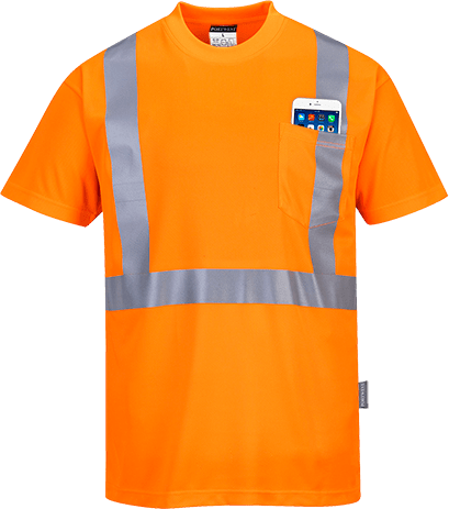 s190 Hi-Vis Pocket T-Shirt - BRANIO