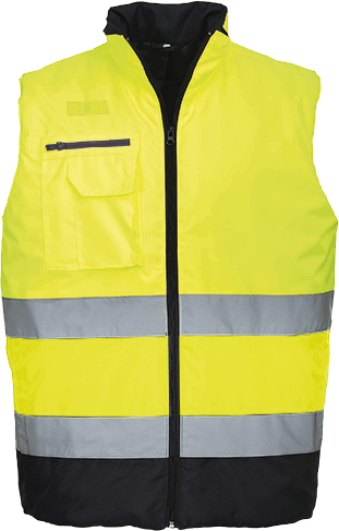 s267 Hi-Vis 2-Tone Bodywarmer - BRANIO