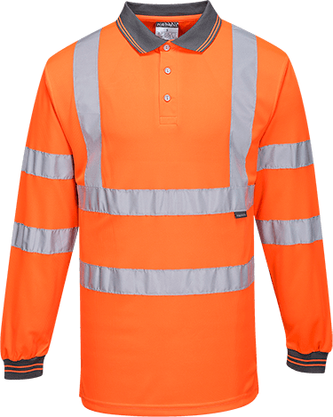 s277 Hi-Vis Polo Shirt  L/S - BRANIO