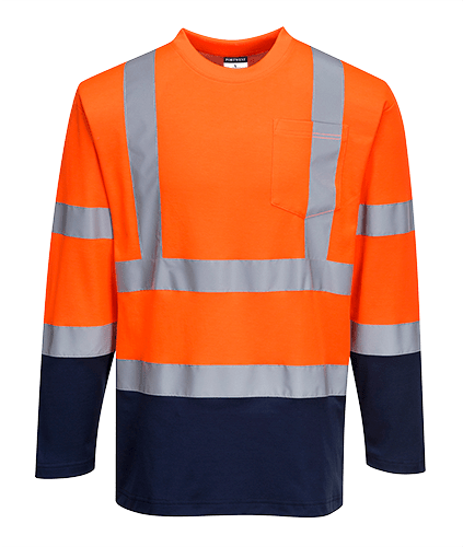 s280 Hi-Vis Two-Tone T-Shirt L/S - BRANIO