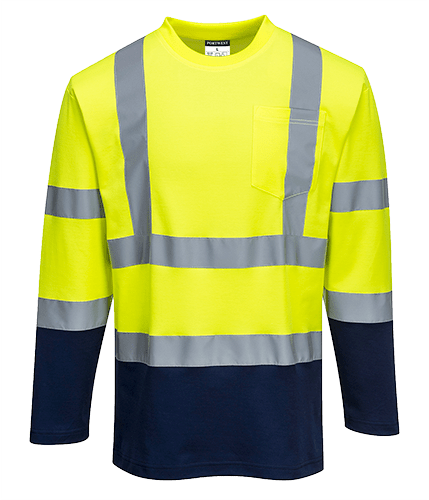 s280 Hi-Vis Two-Tone T-Shirt L/S - BRANIO