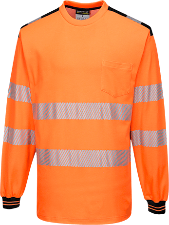 t185 PW3 Hi-Vis T-Shirt  L/S - BRANIO